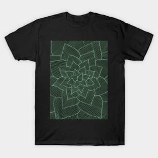 Simplified Sage Green Succulent T-Shirt